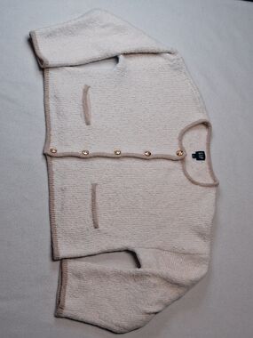 GAP Cream Knit Cardigan with Gold Buttons